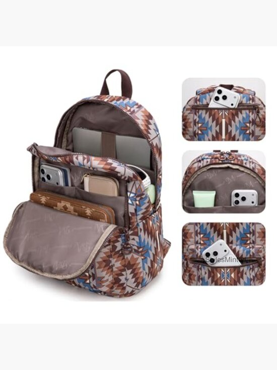 Western Aztec Backpack Purse for Women, Lightweight Casual Daypack with